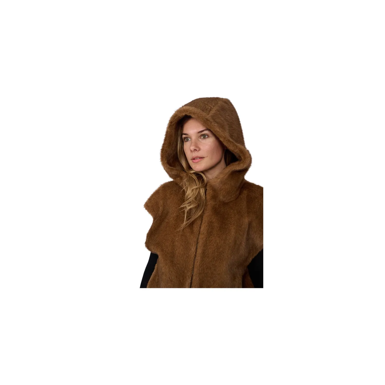 Oakwood Vesuve 65296 gilet fauve fausse fourrure