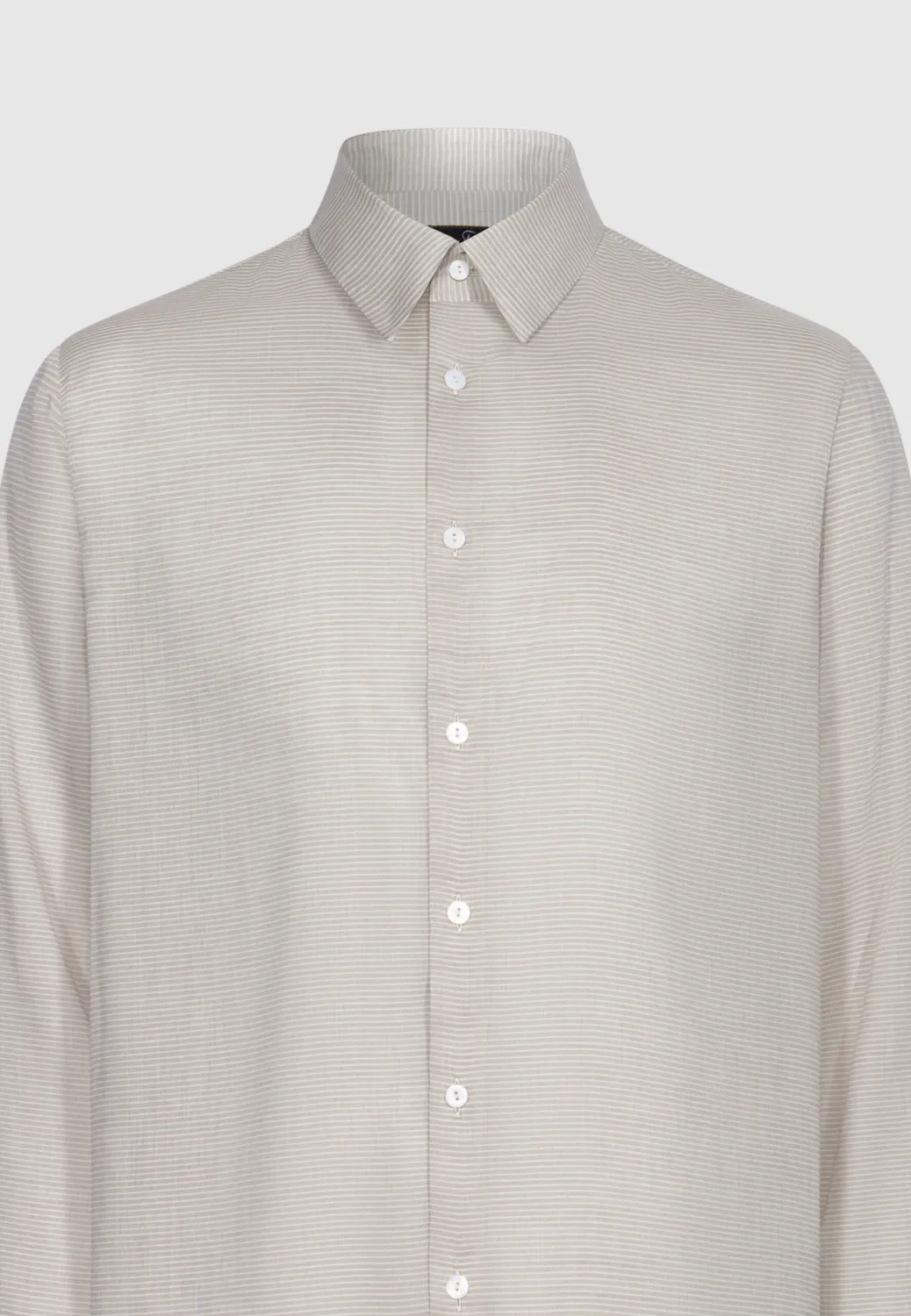 Pierre Talamon chemise voile coton fines rayures