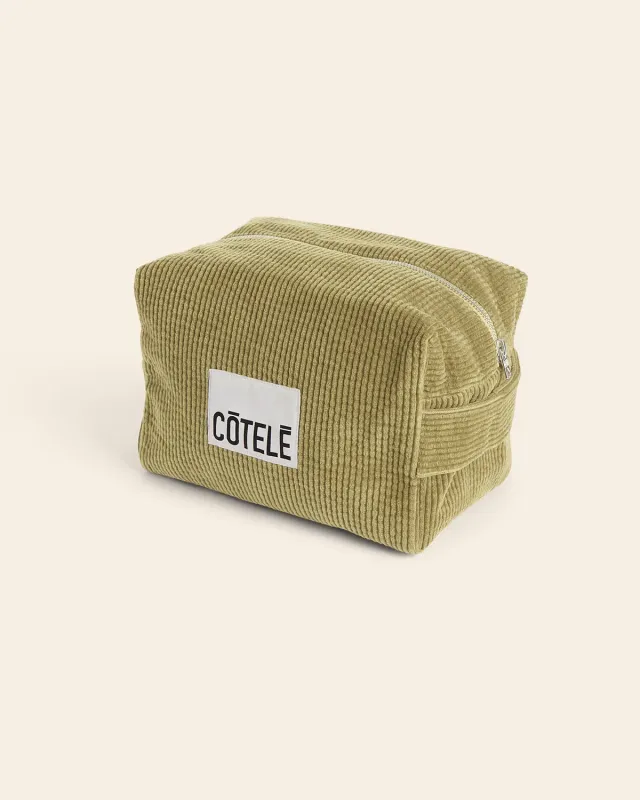 Cotelé Paris Trousse de Toilette XL Sauge velours