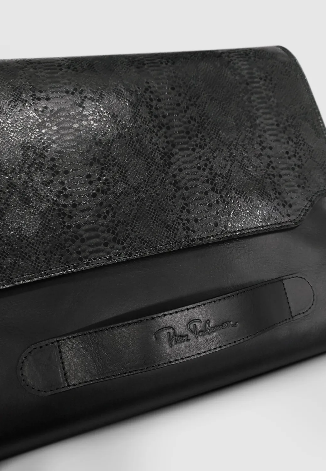 Pierre Talamon Pochette cuir noir homme