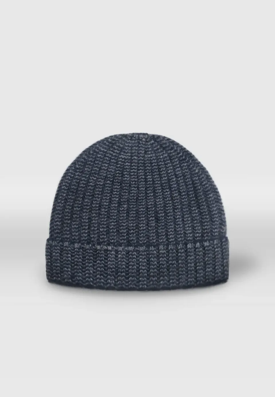Pierre Talamon Bonnet Bleu Gris Maille Hiver