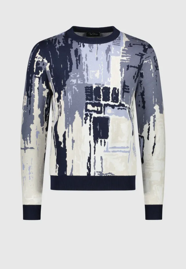 Pierre Talamon Paysage pull bleu