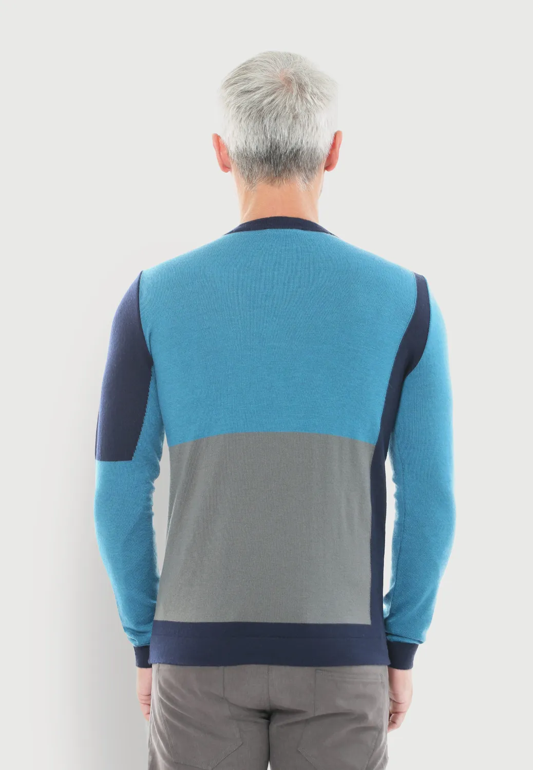 Pierre Talamon pull Boyd turquoise homme