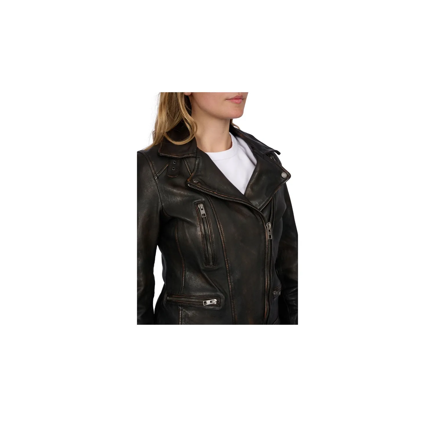 Oakwood Video 62065 blouson cuir marron vieilli