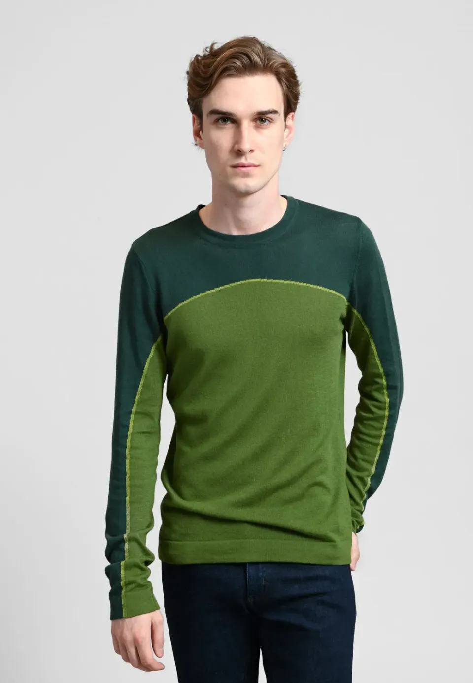 Pierre Talamon Canopée pull green vert