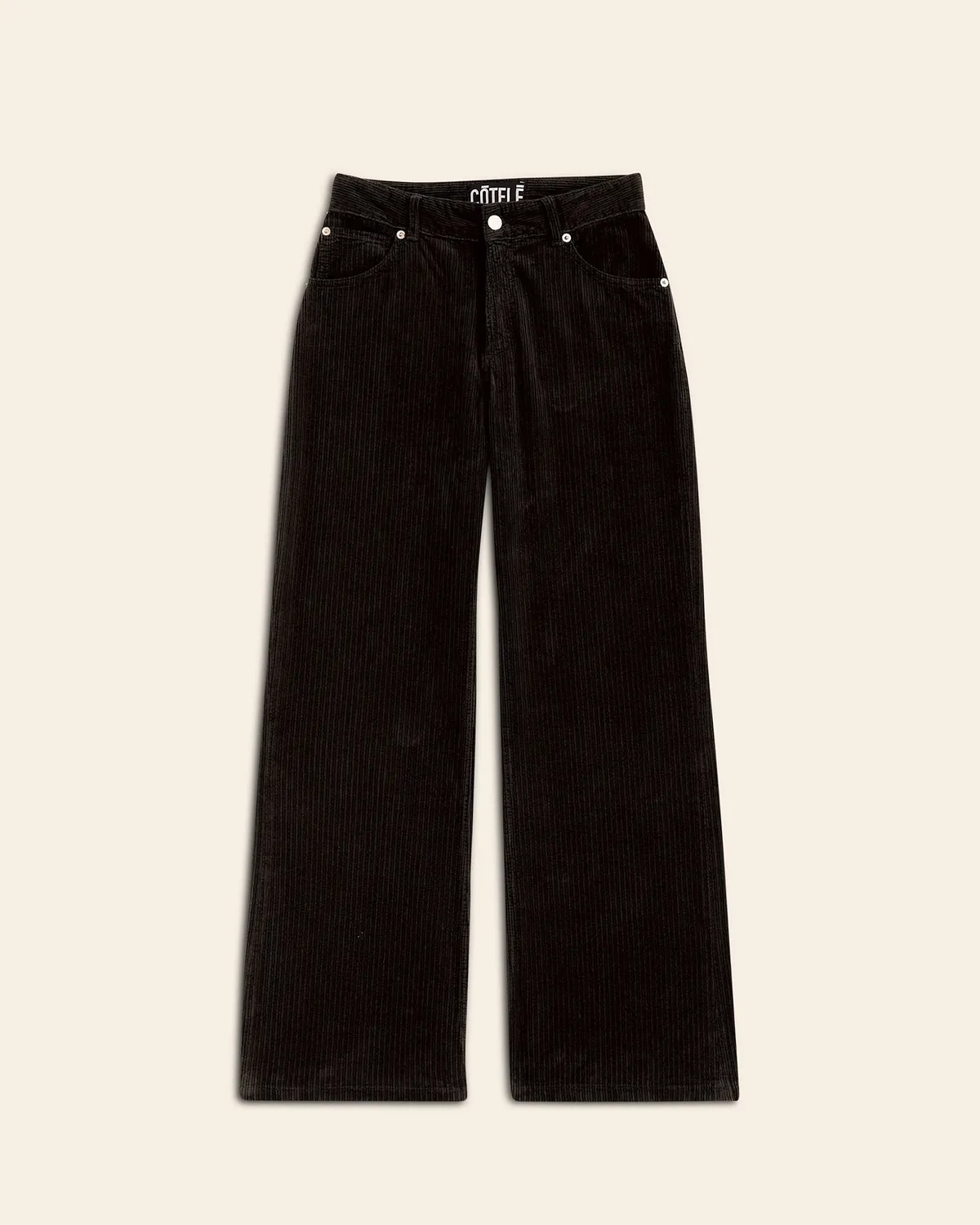 Cotélé Paris Flare pantalon velours noir