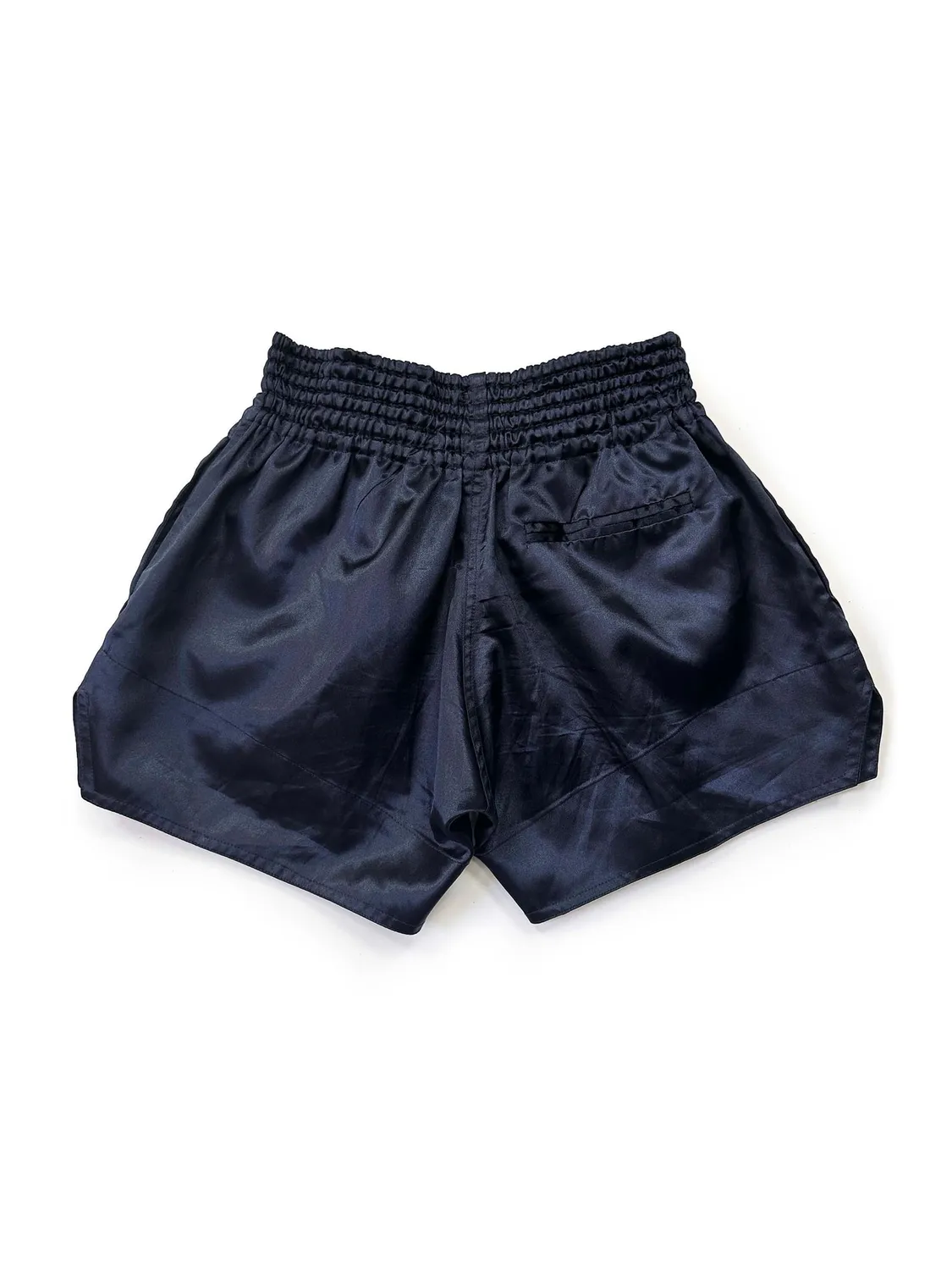 Paolo Leduc Muay Thai short bleu marine satin