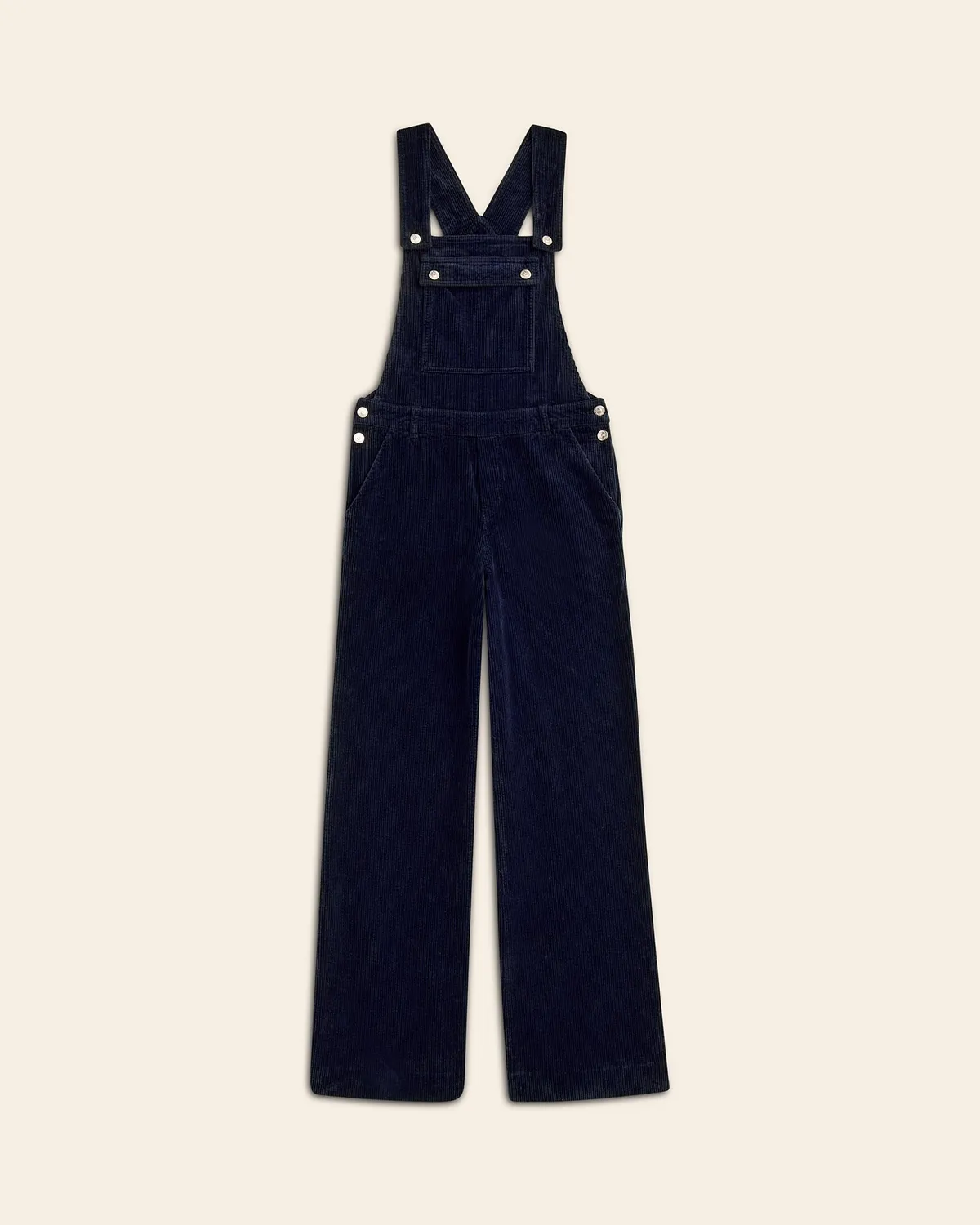 Cotelé Paris Angel salopette navy coton bio