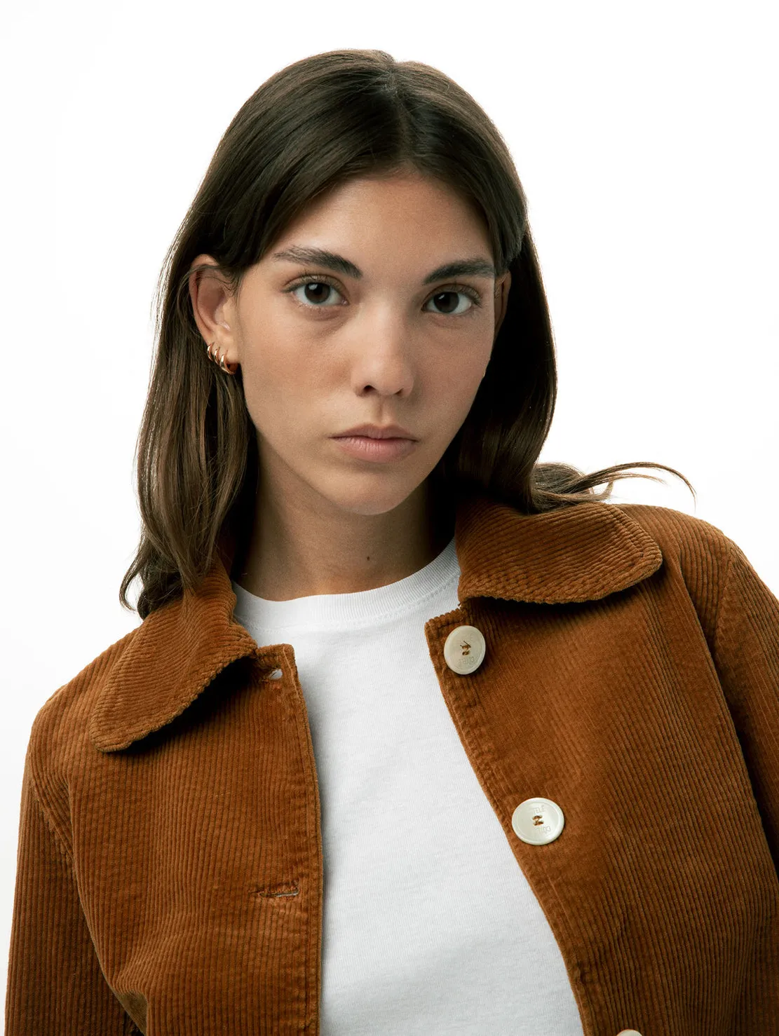 Cotelé Paris Daisy veste femme caramel velours côtelé