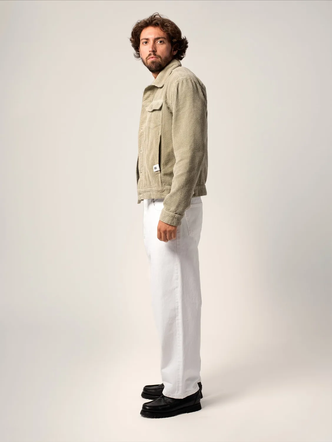 Cotelé Paris Jim veste homme sauge velours bio