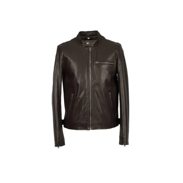Oakwood Kevin 65086 blouson cuir marron foncé droit