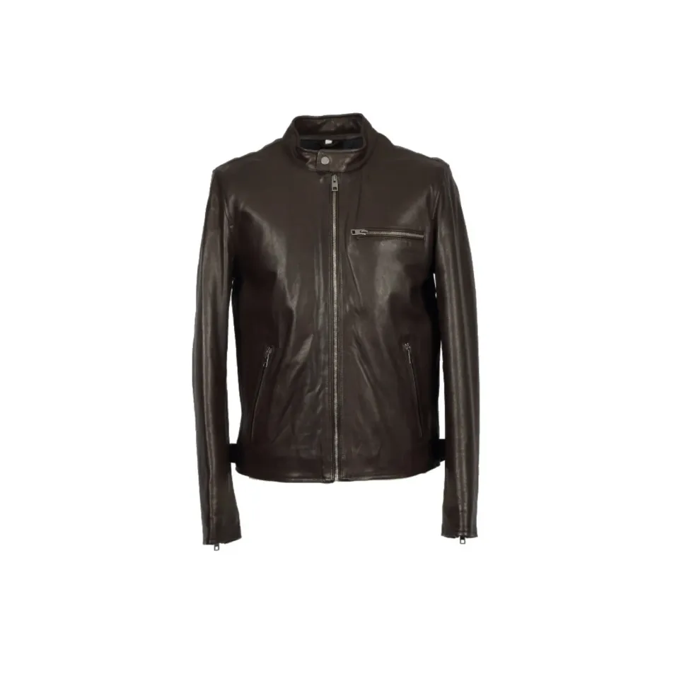 Oakwood Kevin 65086 blouson cuir marron foncé droit