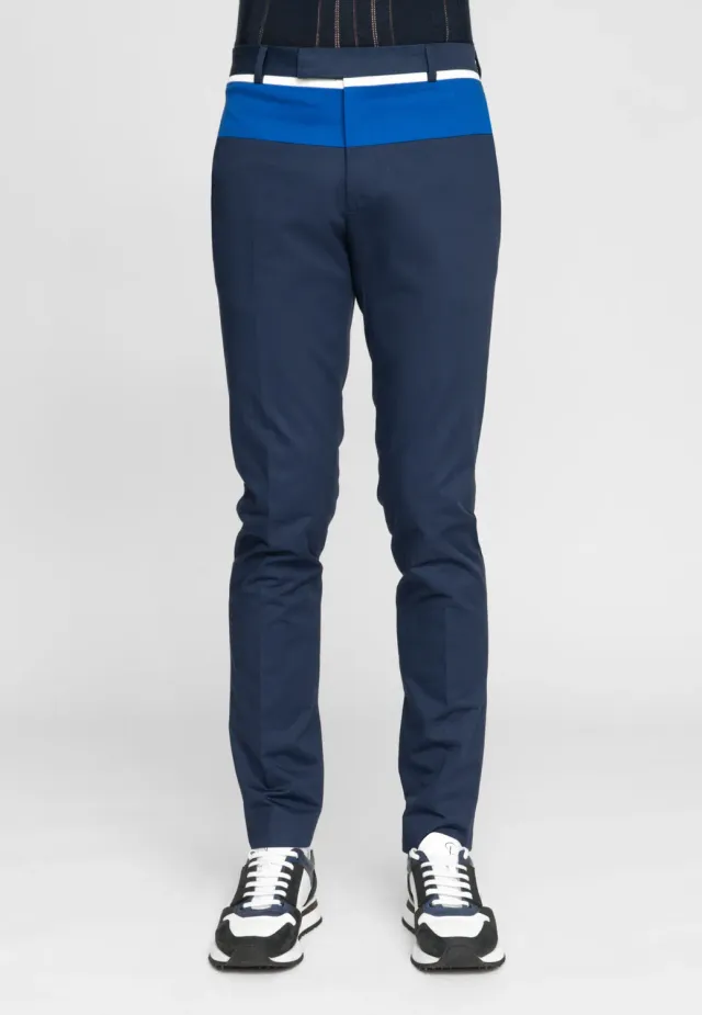 Pierre Talamon Rubana pantalon bleu marine homme droit