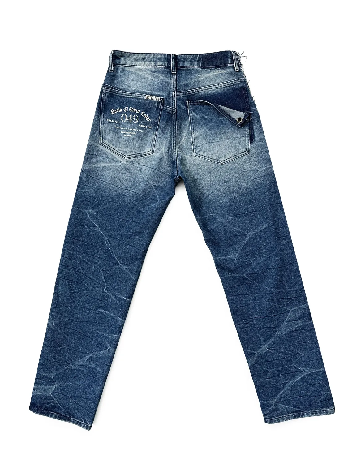 PAOLO LEDUC Fast Rider jean baggy bleu lourd 14 oz