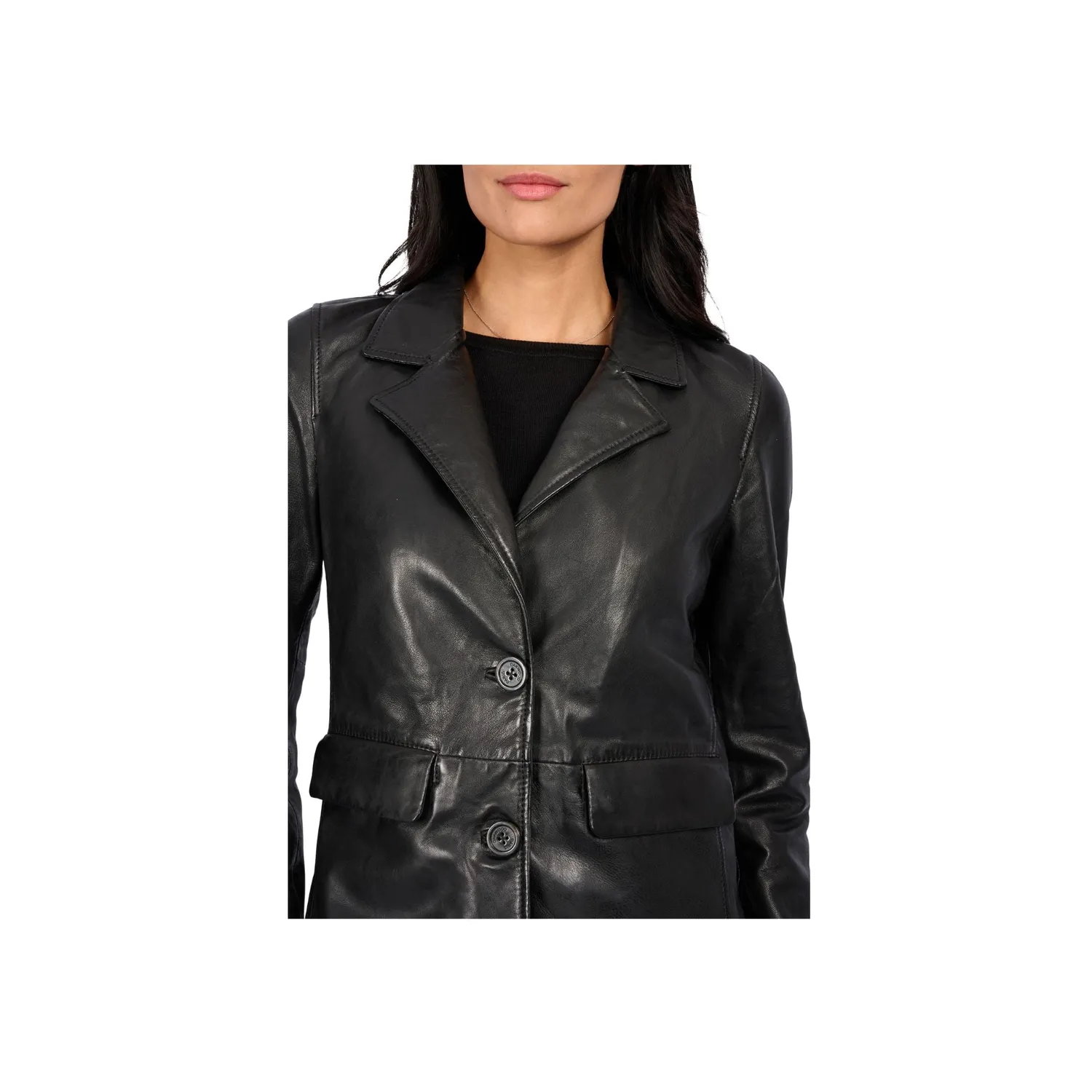 Oakwood Legacy 64950 veste cuir véritable noir blazer