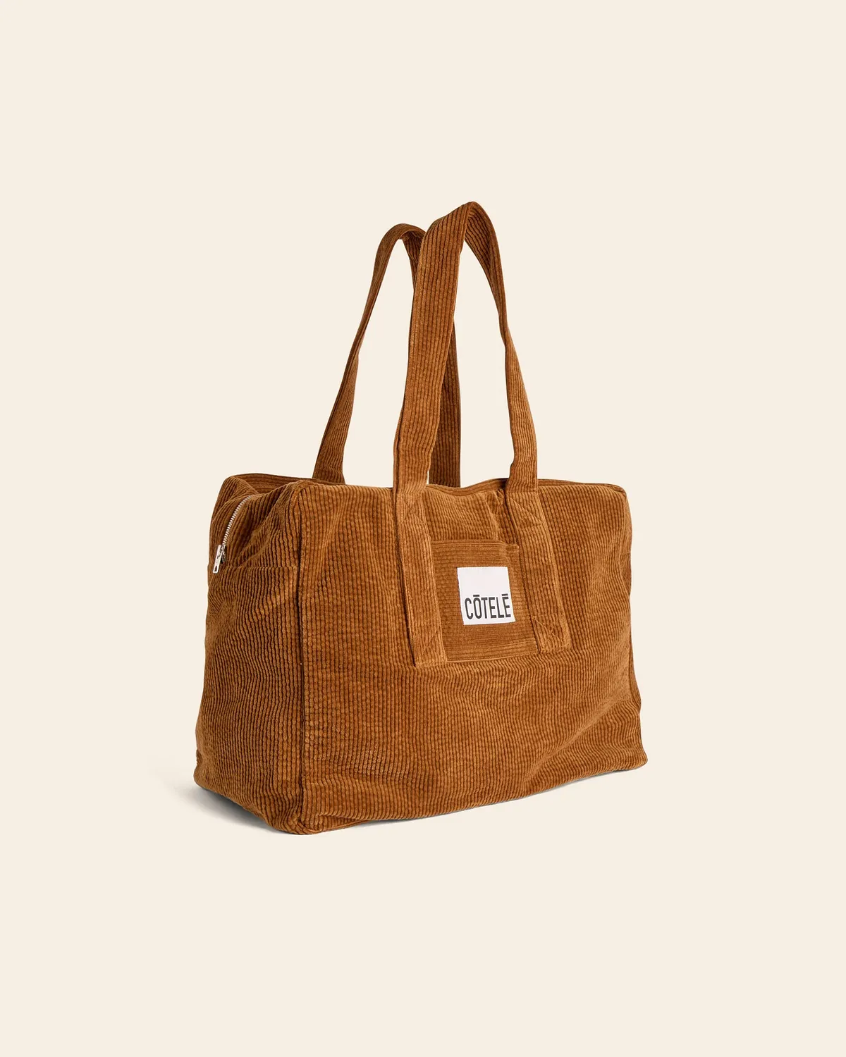 Cotelé Paris Bonny sac week-end camel velours