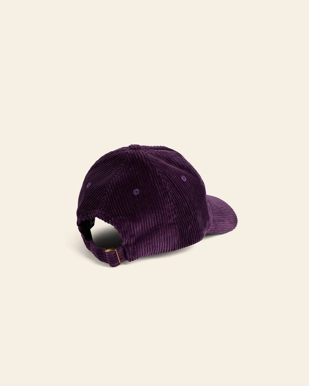 Cotelé Paris Casquette Côtelé prune velours réglable