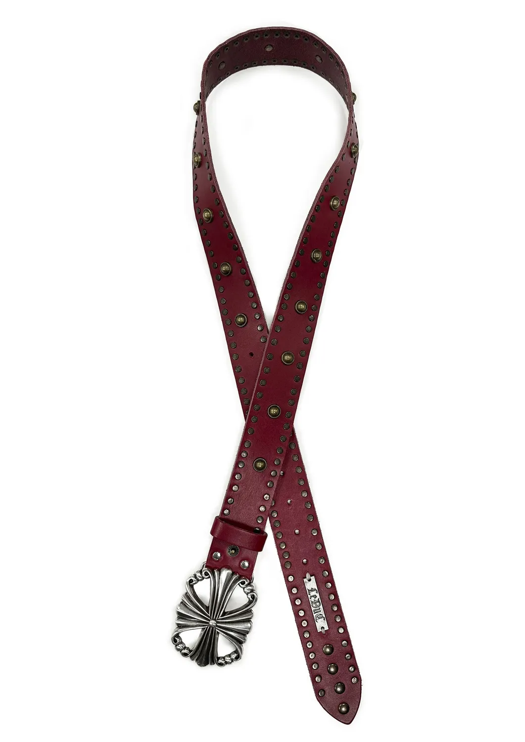 Paolo Leduc Fetish ceinture cuir rouge cloutée