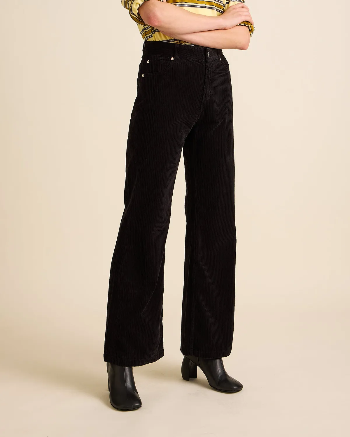 Cotélé Paris Flare pantalon velours noir