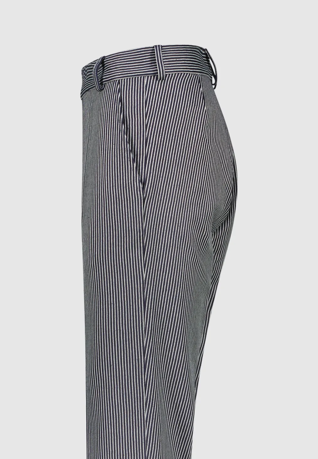 Pierre Talamon Pantalon rayé marine classique