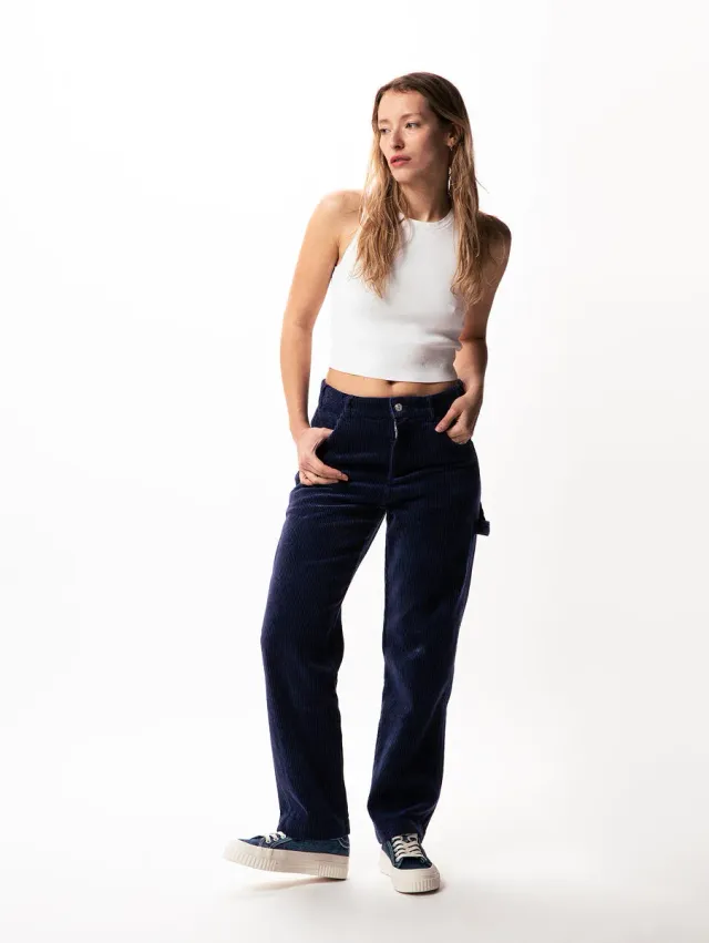 Cotelé Paris Charpentier pantalon cargo navy coton bio