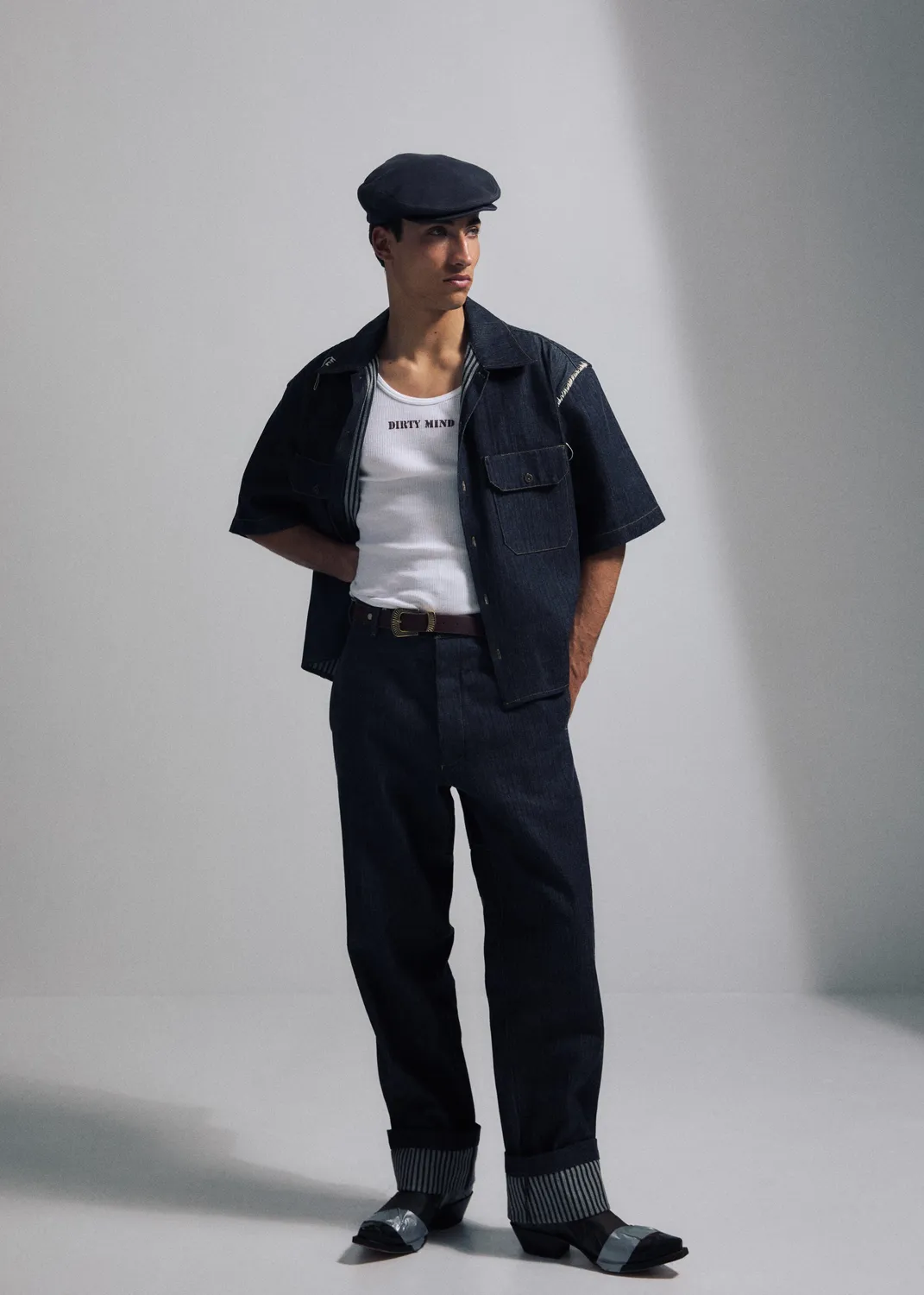 Paolo Leduc Workwear chemise denim rayé