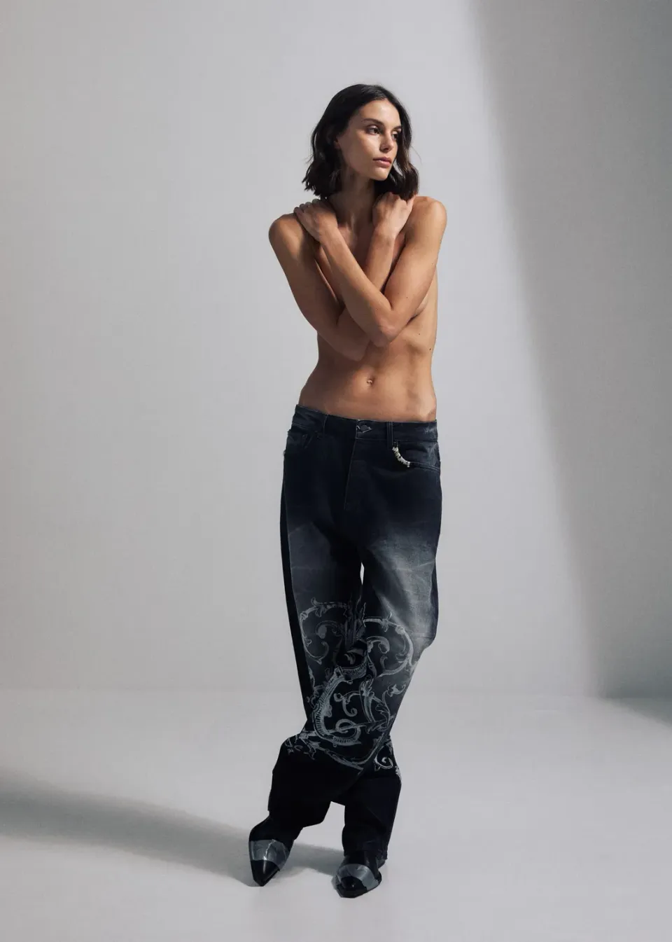 Paolo Leduc Royal jean baggy denim noir 14 oz