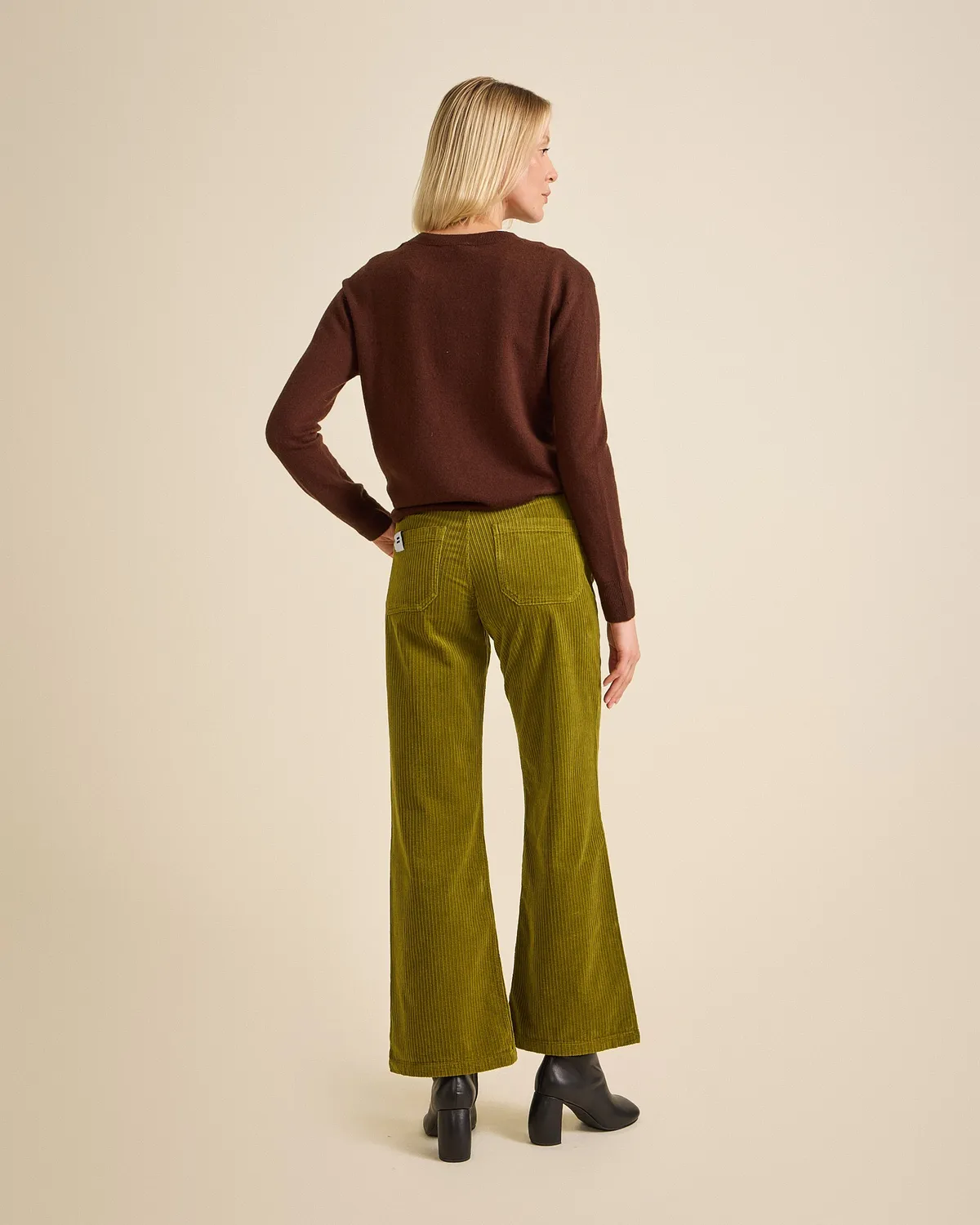 Cotelé Paris Pantalon Flare Pickle velours bio