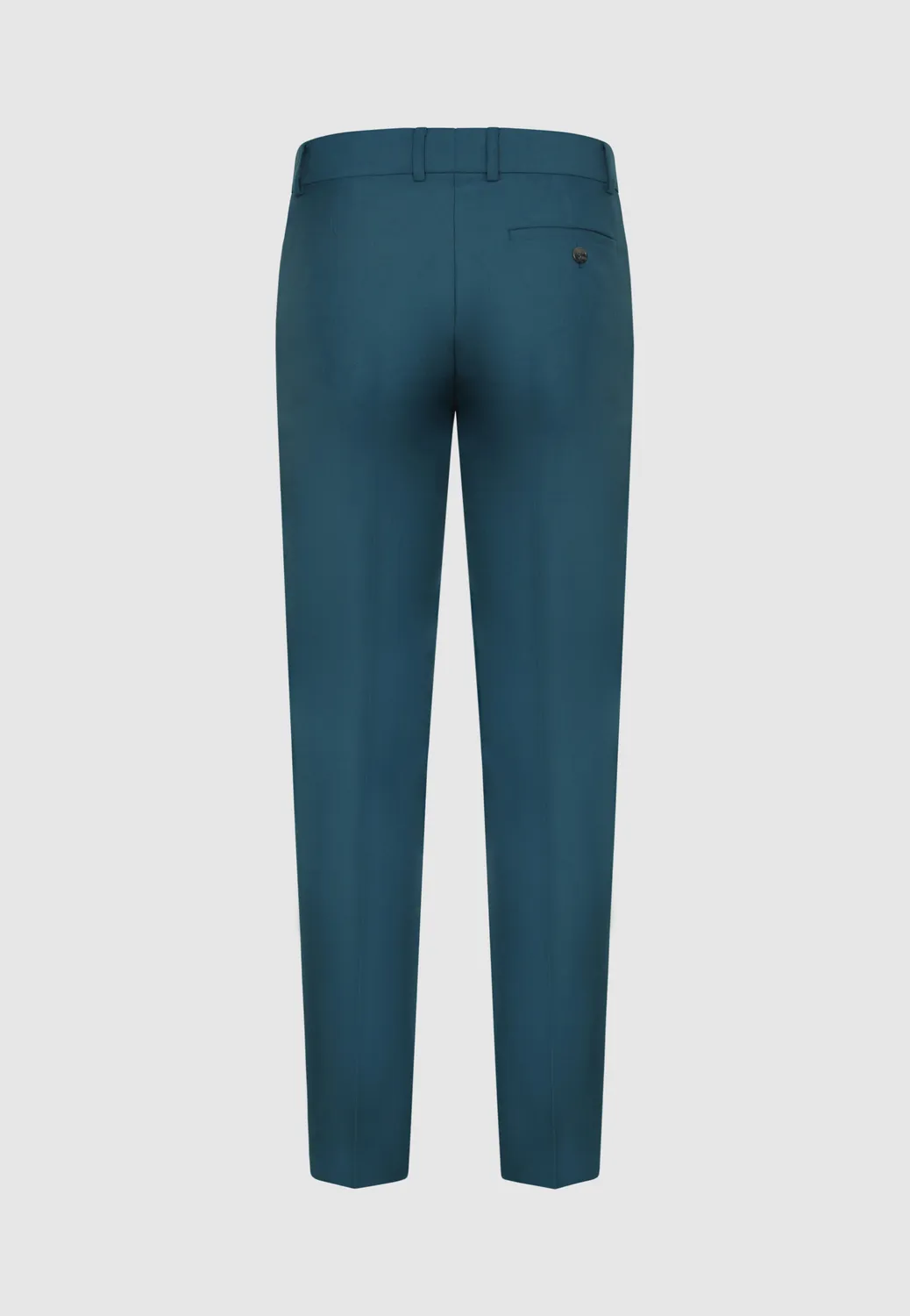 Pierre Talamon pantalon bleu paon coupe droite