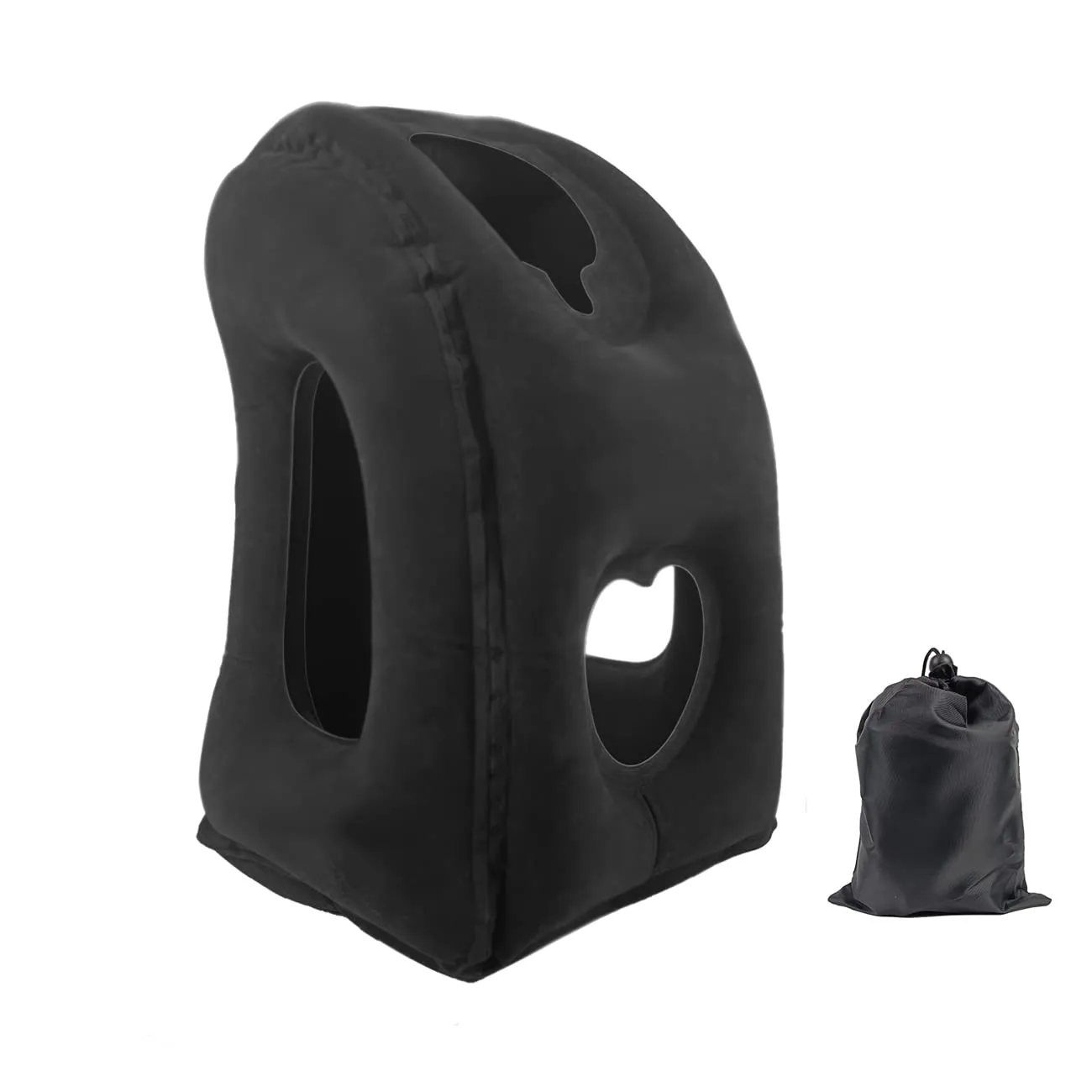 Vapesoon Appui-tête Oreiller de Voyage Gonflable Gris