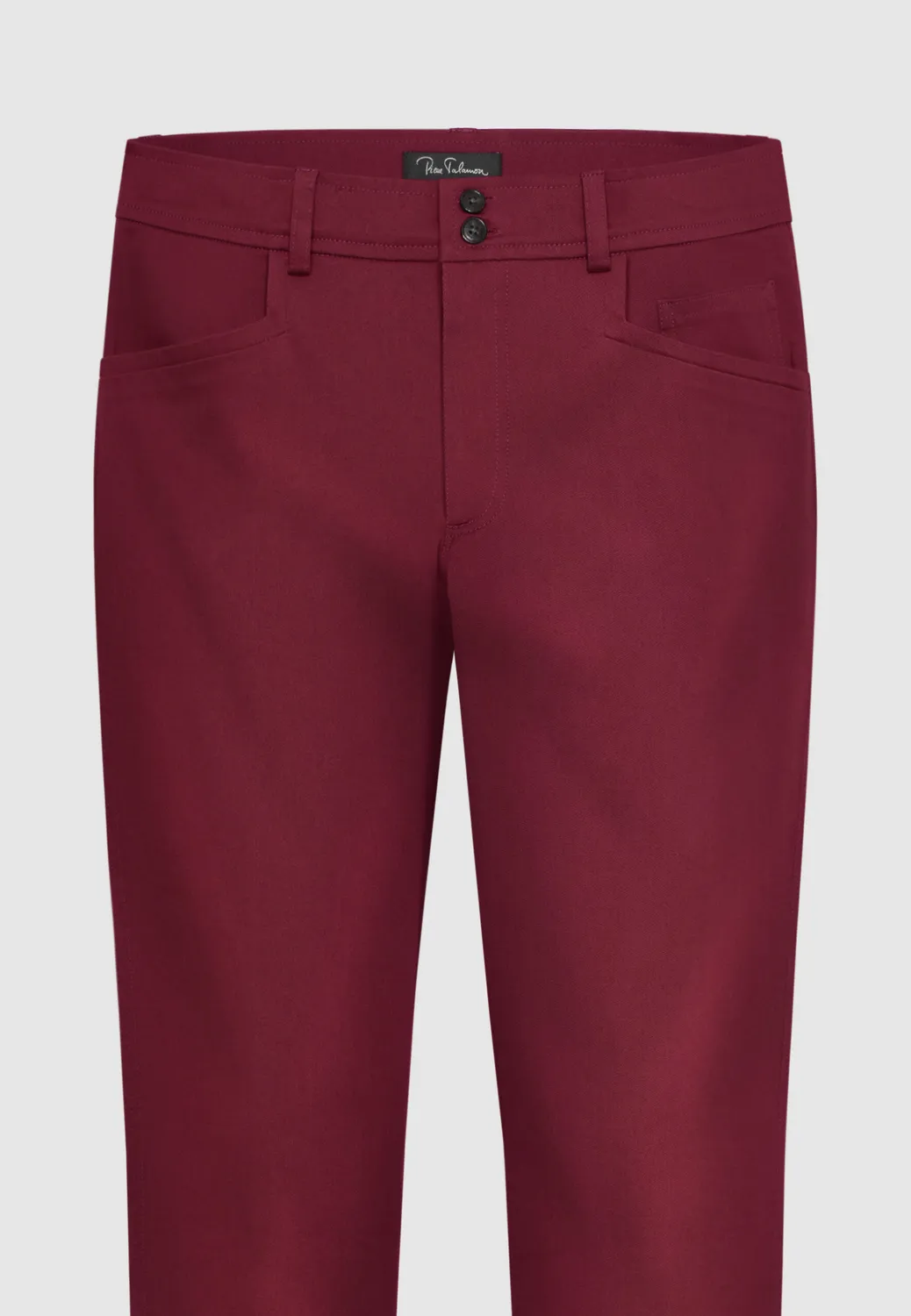 Pierre Talamon pantalon chino coton bordeaux