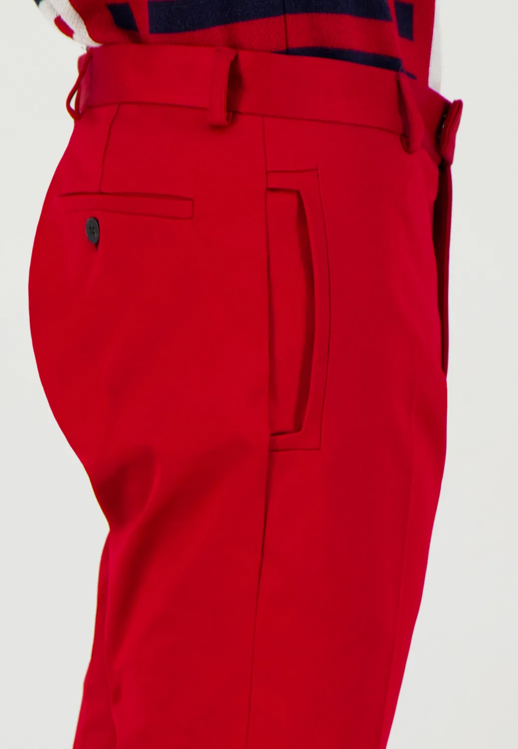Pierre Talamon R11 pantalon rouge uni