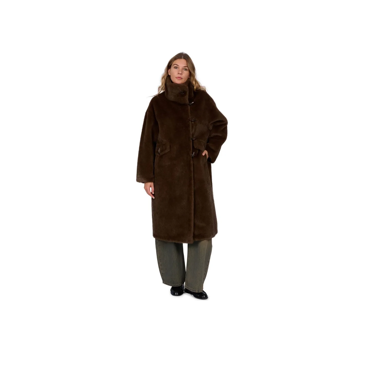 Oakwood Julie 65292 manteau fausse fourrure choco long