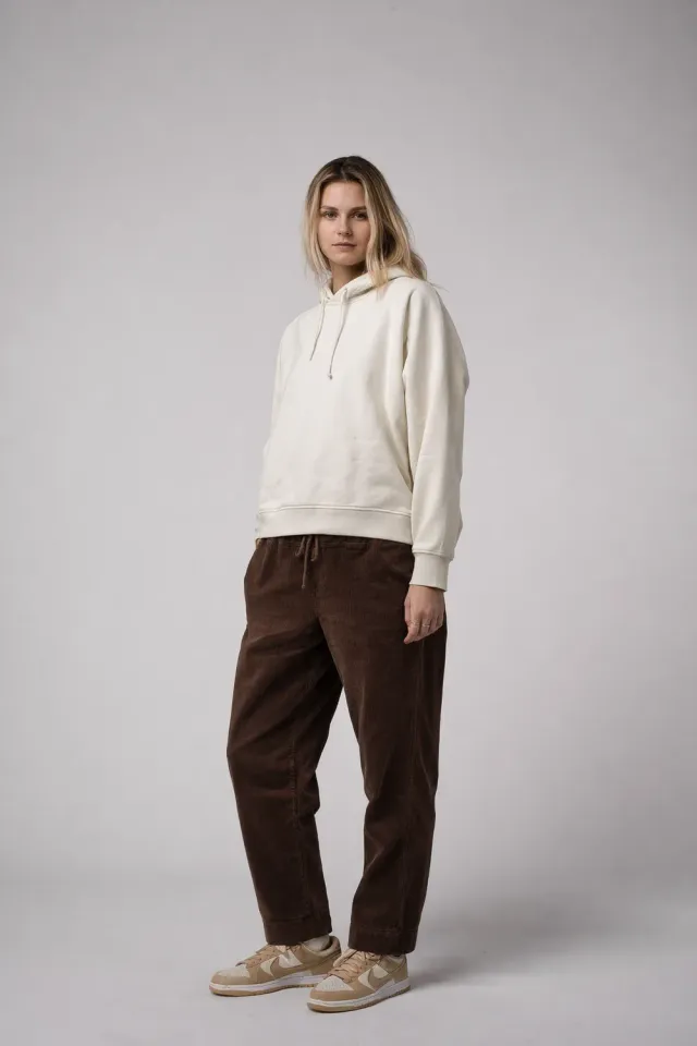 Cotelé Paris Lazy pantalon femme chocolat velours
