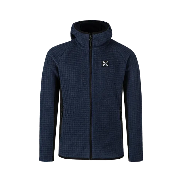 Montura Blocky Hooded Maglia polaire enfant zip bleu poudre