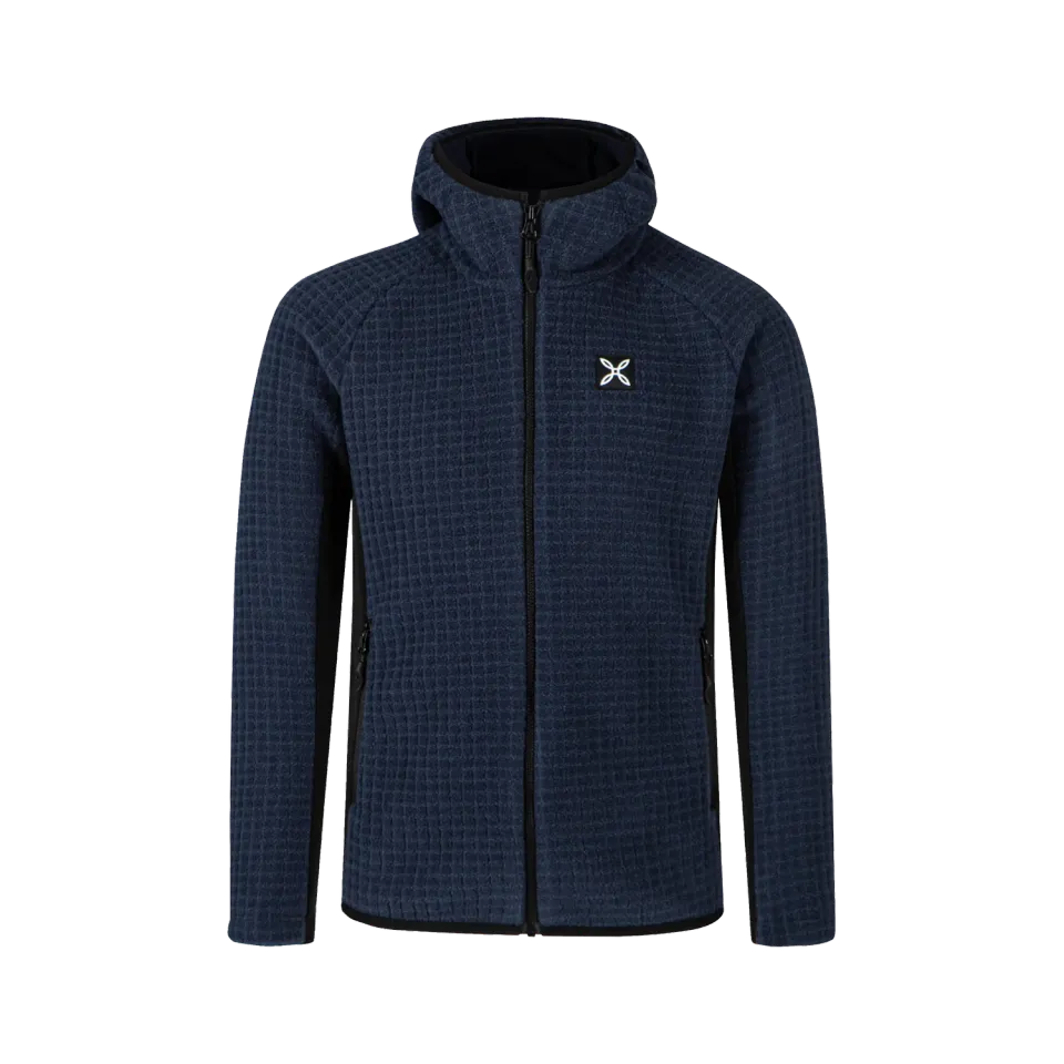 Montura Blocky Hooded Maglia polaire enfant zip bleu poudre