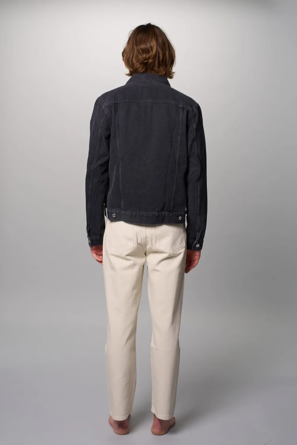 Cotelé Paris Jim veste homme anthracite denim coton