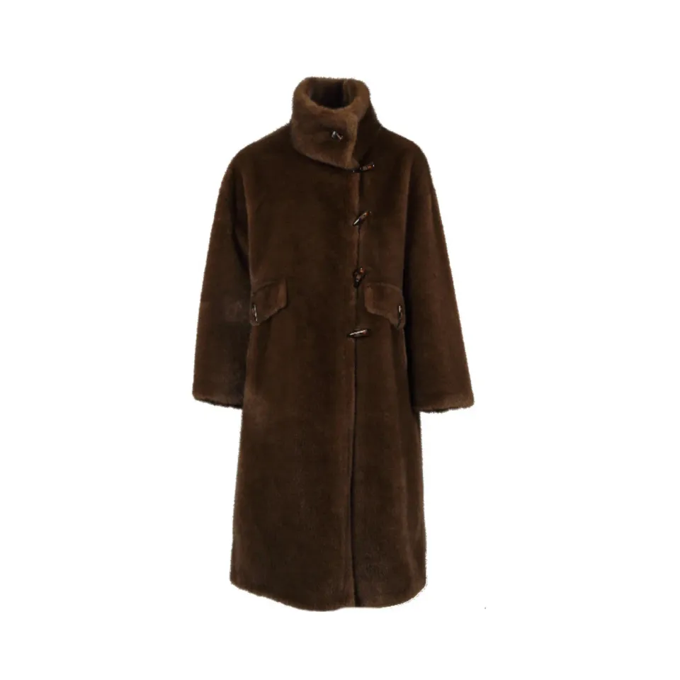 Oakwood Julie 65292 manteau fausse fourrure choco long