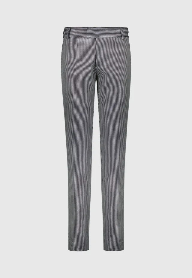 Pierre Talamon Pantalon rayé marine classique