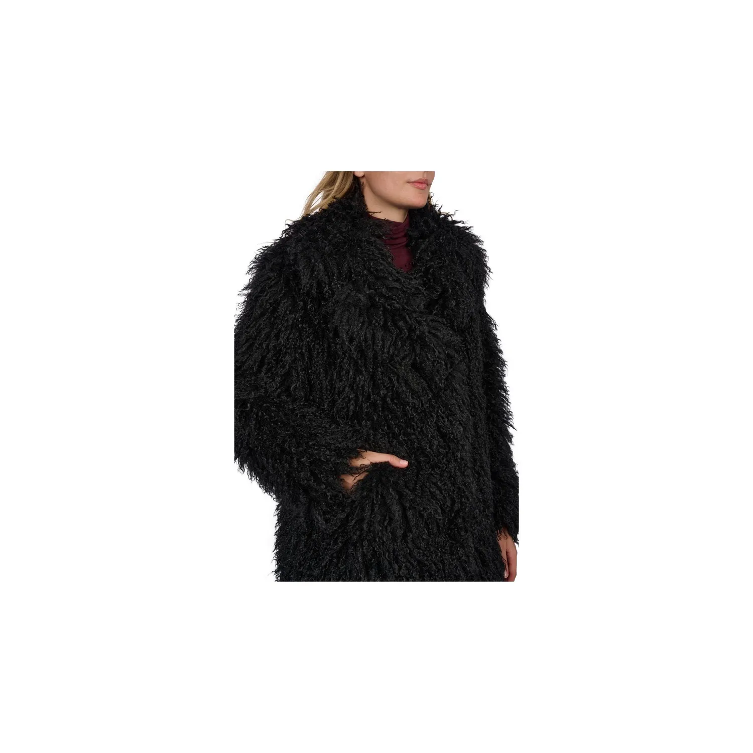 Oakwood Kiwi 65262 veste noir fausse fourrure