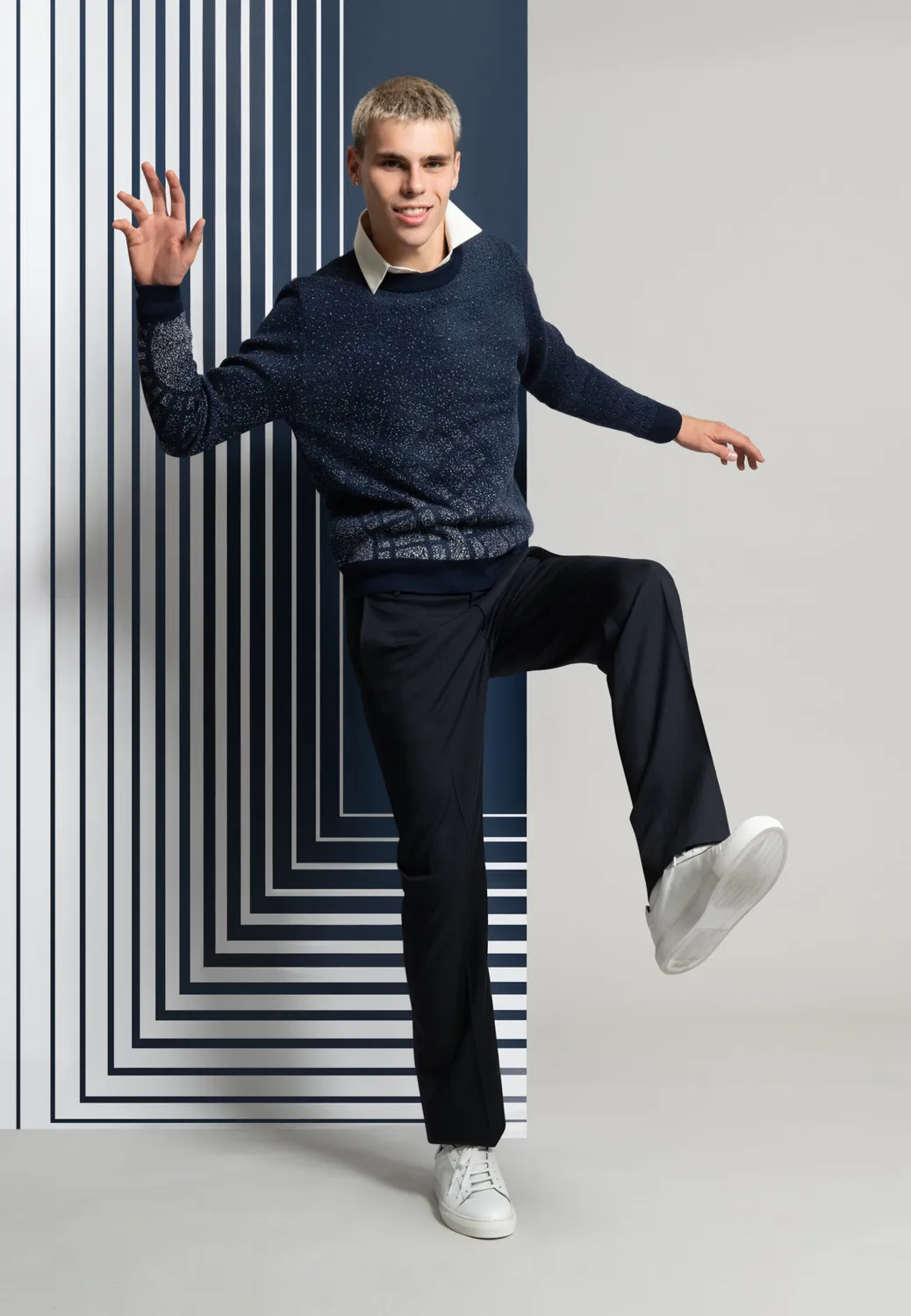 Pierre Talamon pantalon malo marine homme