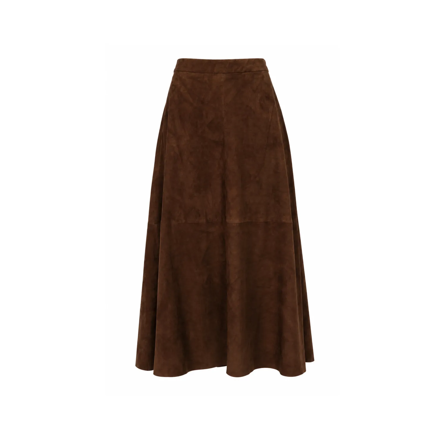 Oakwood Manha 65365 jupe cuir chèvre choco longue