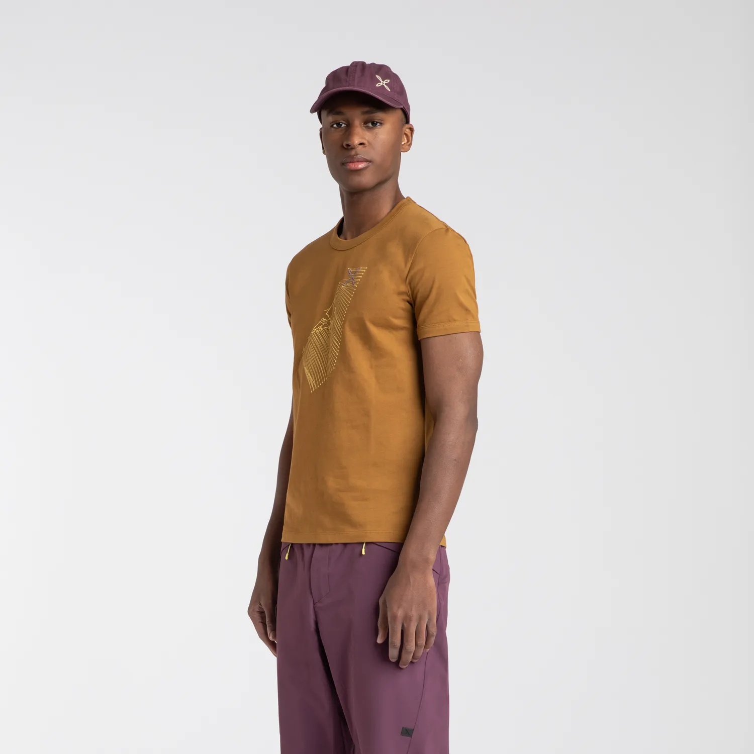 Montura Wire t-shirt coton bio marron bronze imprimé