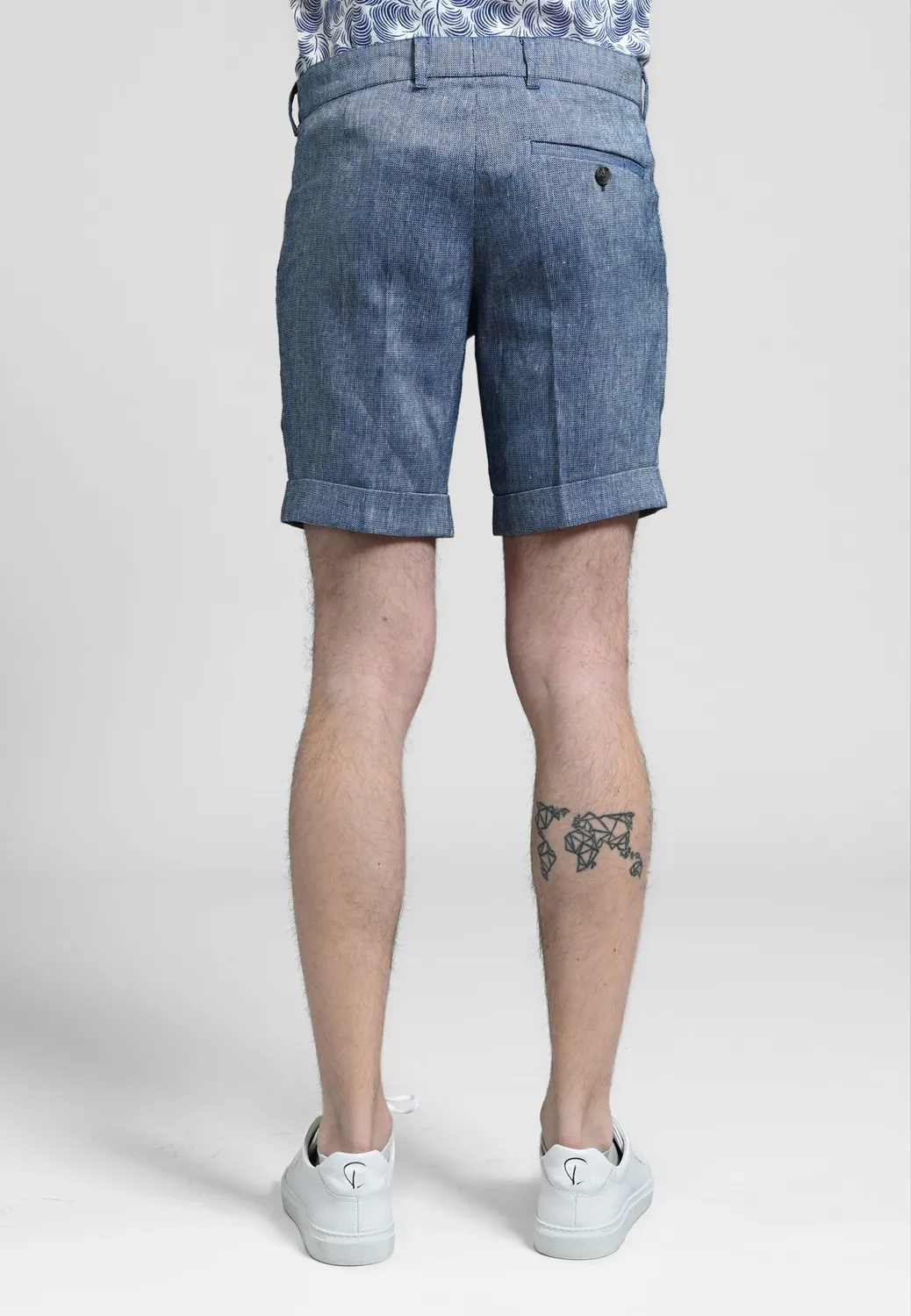 Pierre Talamon Xavier bermuda saphir homme coupe droite