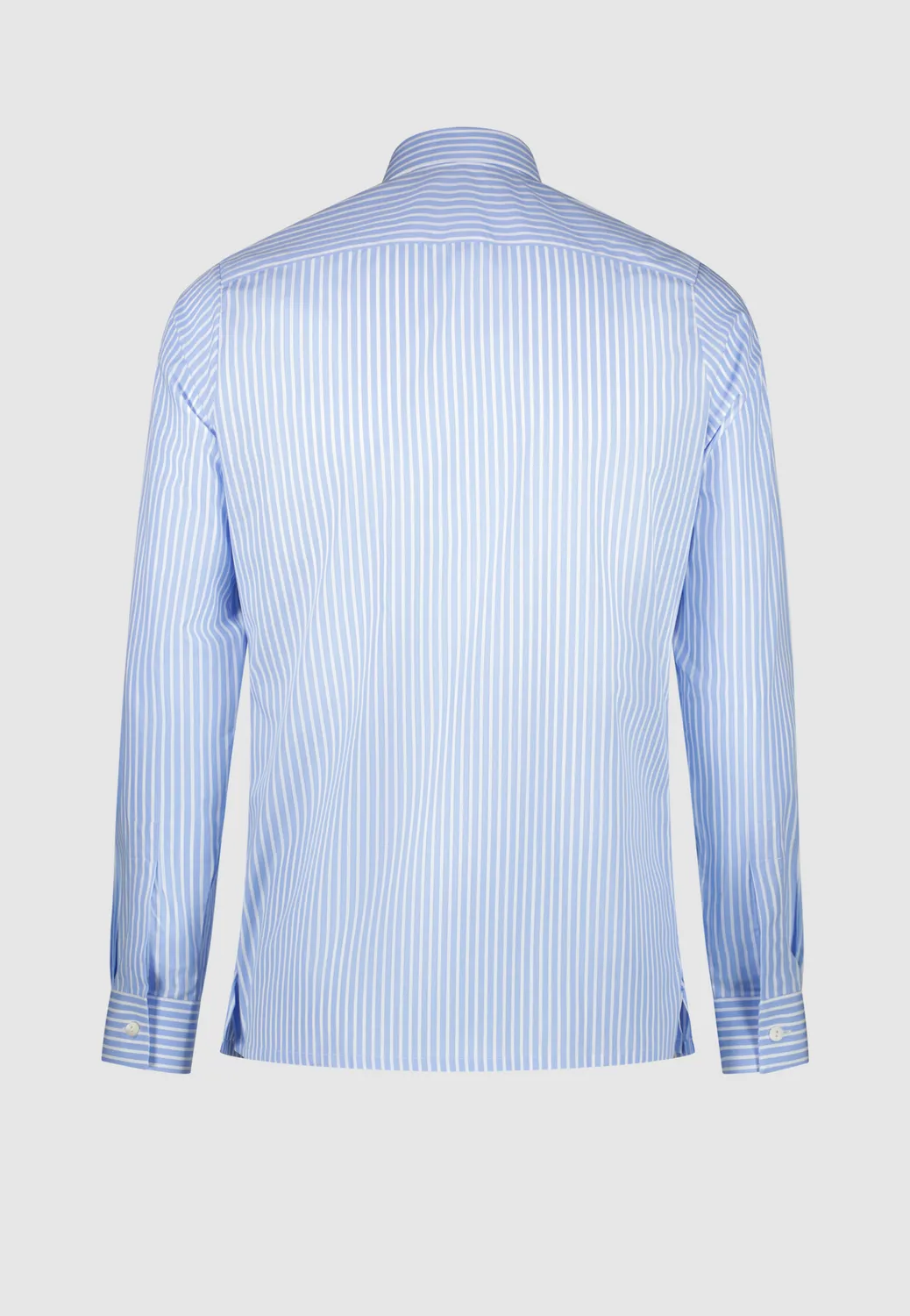 Pierre Talamon Diagonale chemise rayée bleu ciel coton