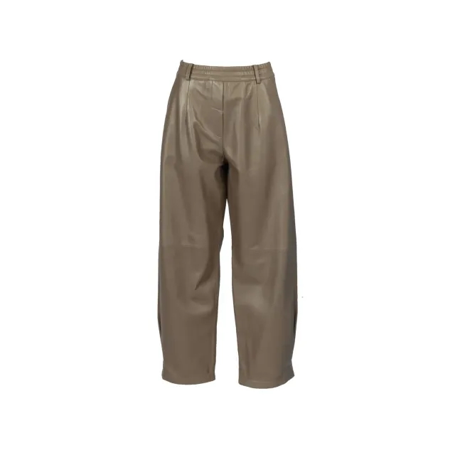 Oakwood Mia 65214 pantalon cuir mastic ample
