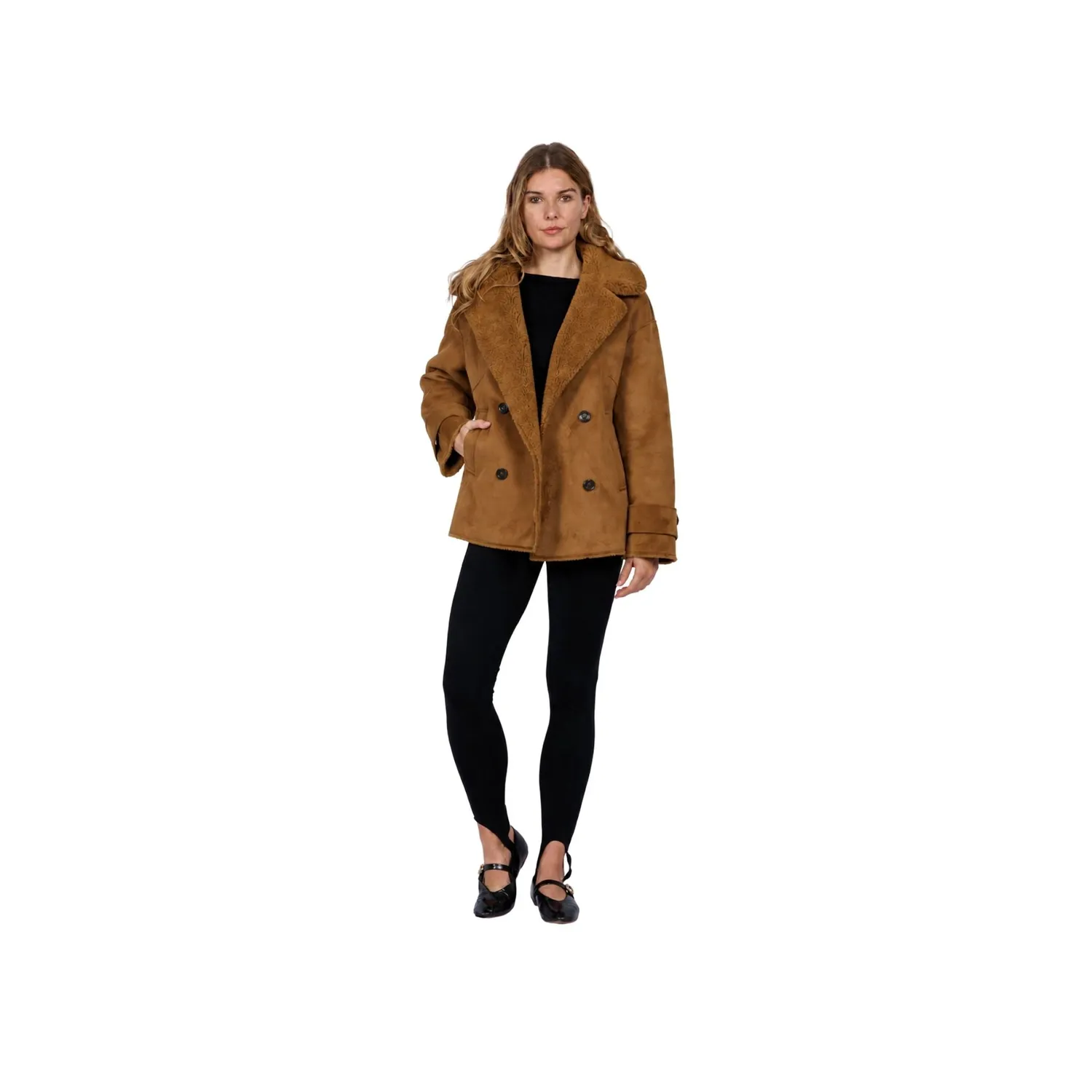 Oakwood Mundi veste fausse fourrure whisky