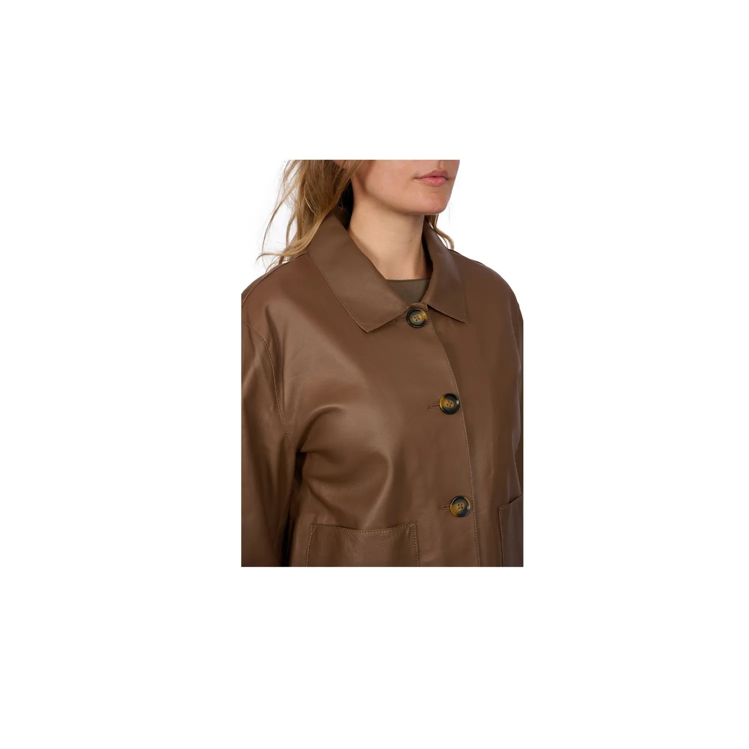 Oakwood Houston 65311 veste cuir mouton marron clair