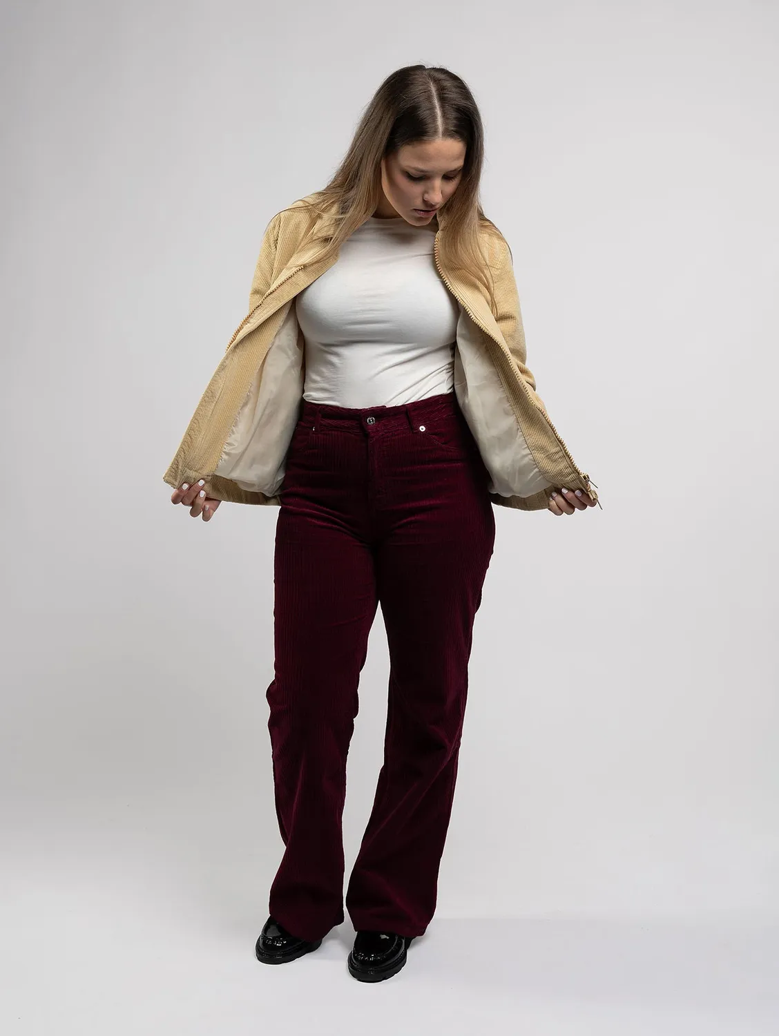 Cotelé Paris Dido blouson cacahuète velours ouaté