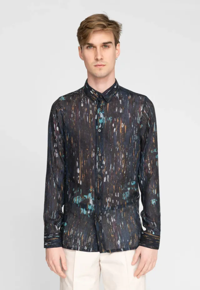 Pierre Talamon chemise à imprimé multicolore homme